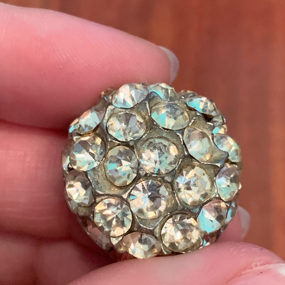 Set of Four Rhinestoned Buttons - Picture 4 of 5